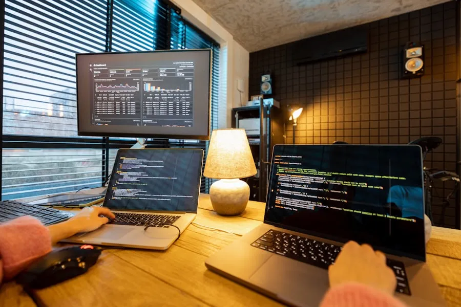 Software developer at work